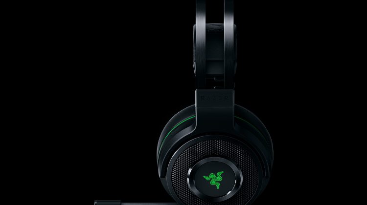 professional green gaming headset
